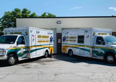 Ambulances 175 & 176 Posted Proudly In Front of The Station